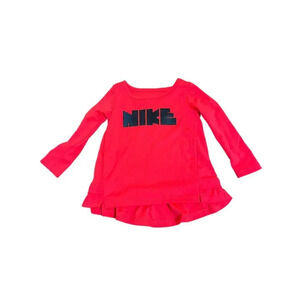 Nike Dri Fit Athletic Swim Long Sleeve Hot Pink Shirt Ruffle Back‎ Bottom SZ 12M